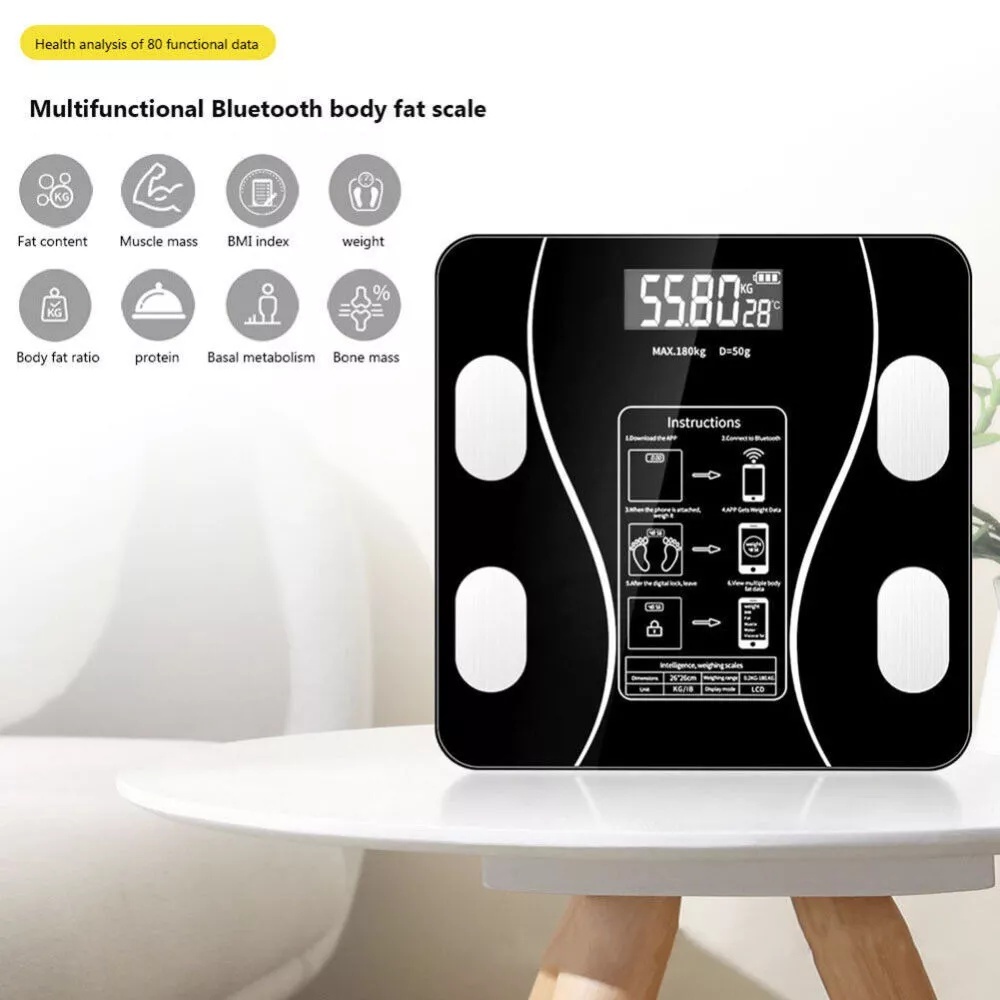 Body Fat Scale 180kg Bluetooth Smart BMI Digital Bathroom Wireless Weight Scales - Image 5