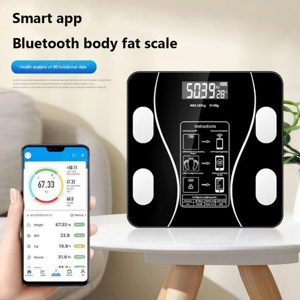 Body Fat Scale 180kg Bluetooth Smart BMI Digital Bathroom Wireless Weight Scales - Image 7
