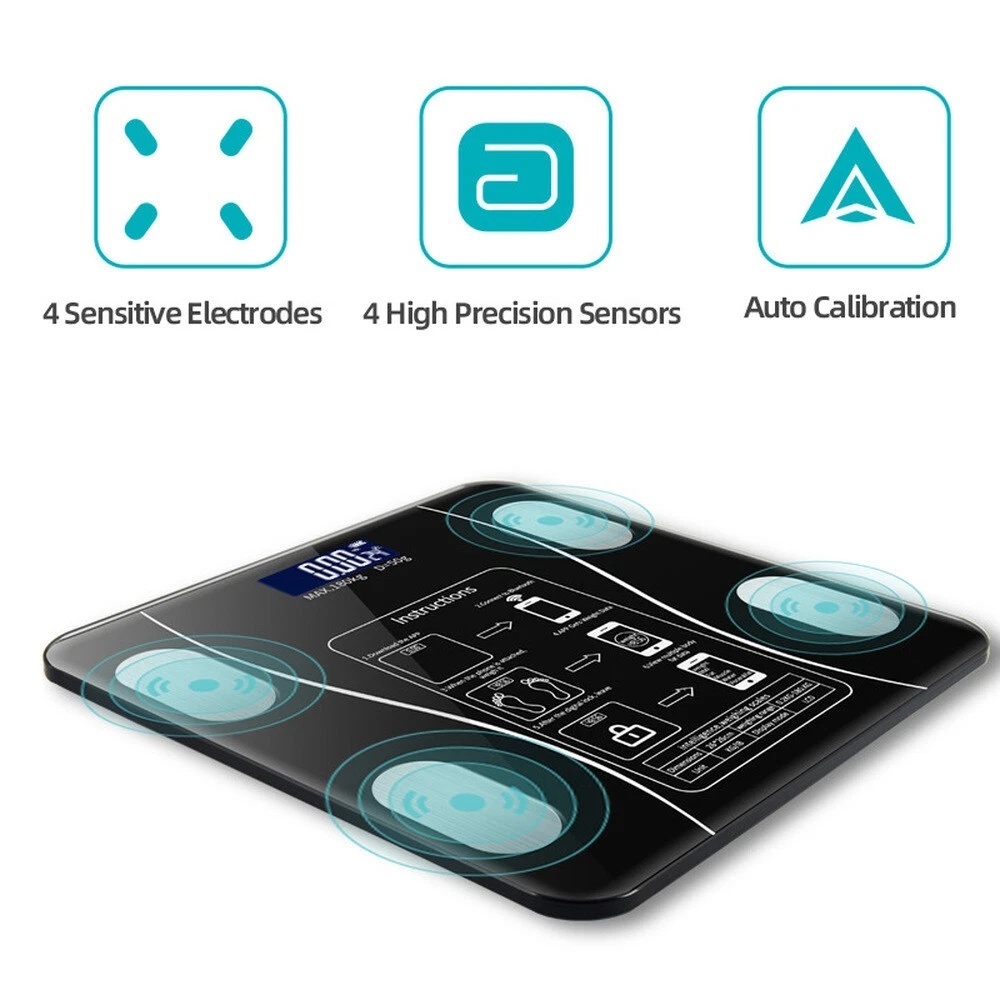 Body Fat Scale 180kg Bluetooth Smart BMI Digital Bathroom Wireless Weight Scales - Image 4