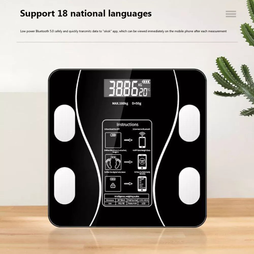 Body Fat Scale 180kg Bluetooth Smart BMI Digital Bathroom Wireless Weight Scales - Image 9